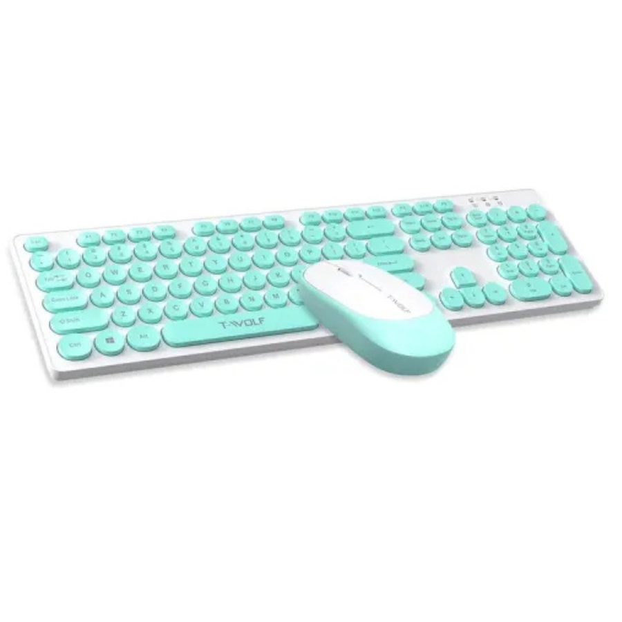 T-WOLF TF770 WIRELESS KEYBOARD & MOUSE COMBO PINK