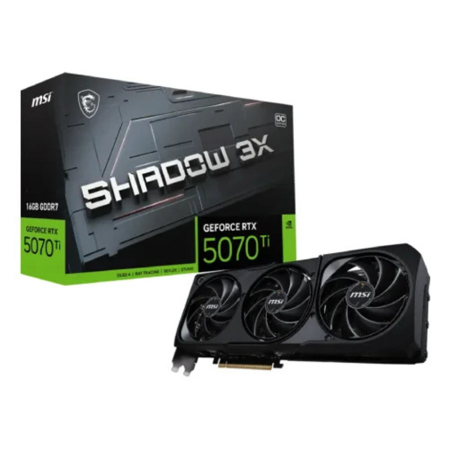 MSI RTX 5070 Ti SHADOW 3X OC 16GB DDR7 GRAPHICS CARD